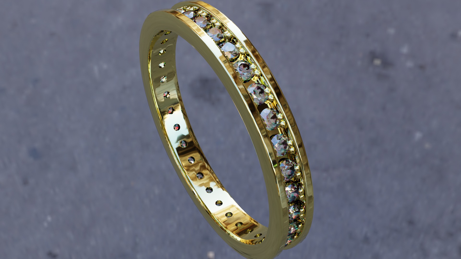 Diamond Bracelet High Jewelry blend mtl stl obj 3D print model 3D print model_8