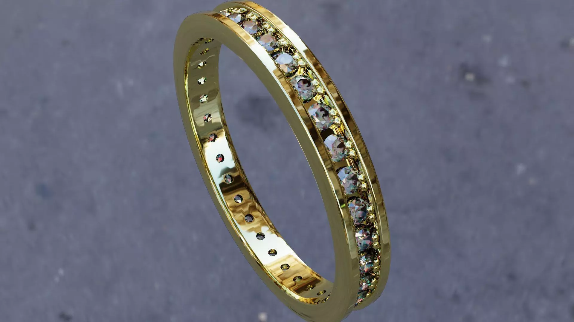 Diamond Bracelet High Jewelry blend mtl stl obj 3D print model 3D print model_0