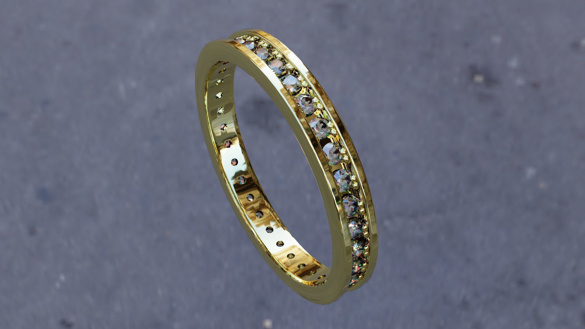 Diamond Bracelet High Jewelry blend mtl stl obj 3D print model 3D print model_2