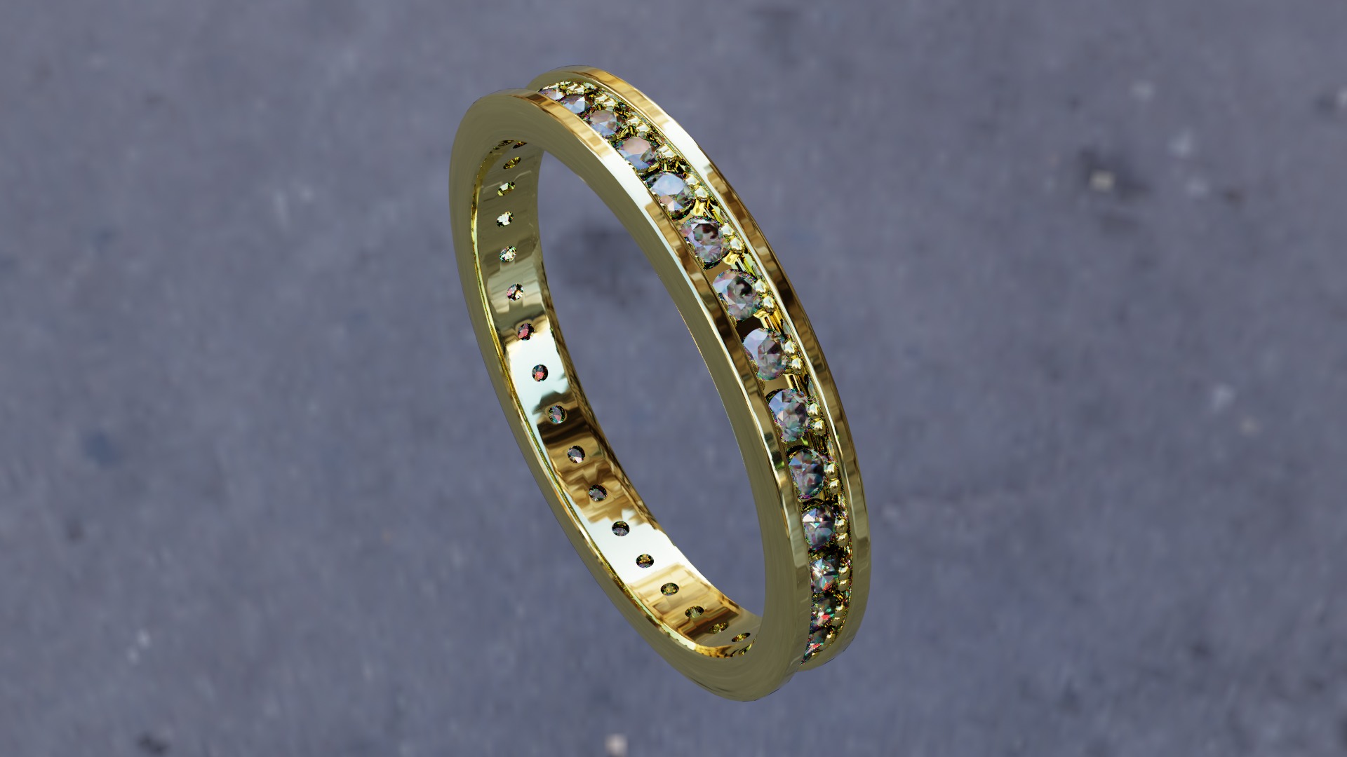 Diamond Bracelet High Jewelry blend mtl stl obj 3D print model 3D print model_4