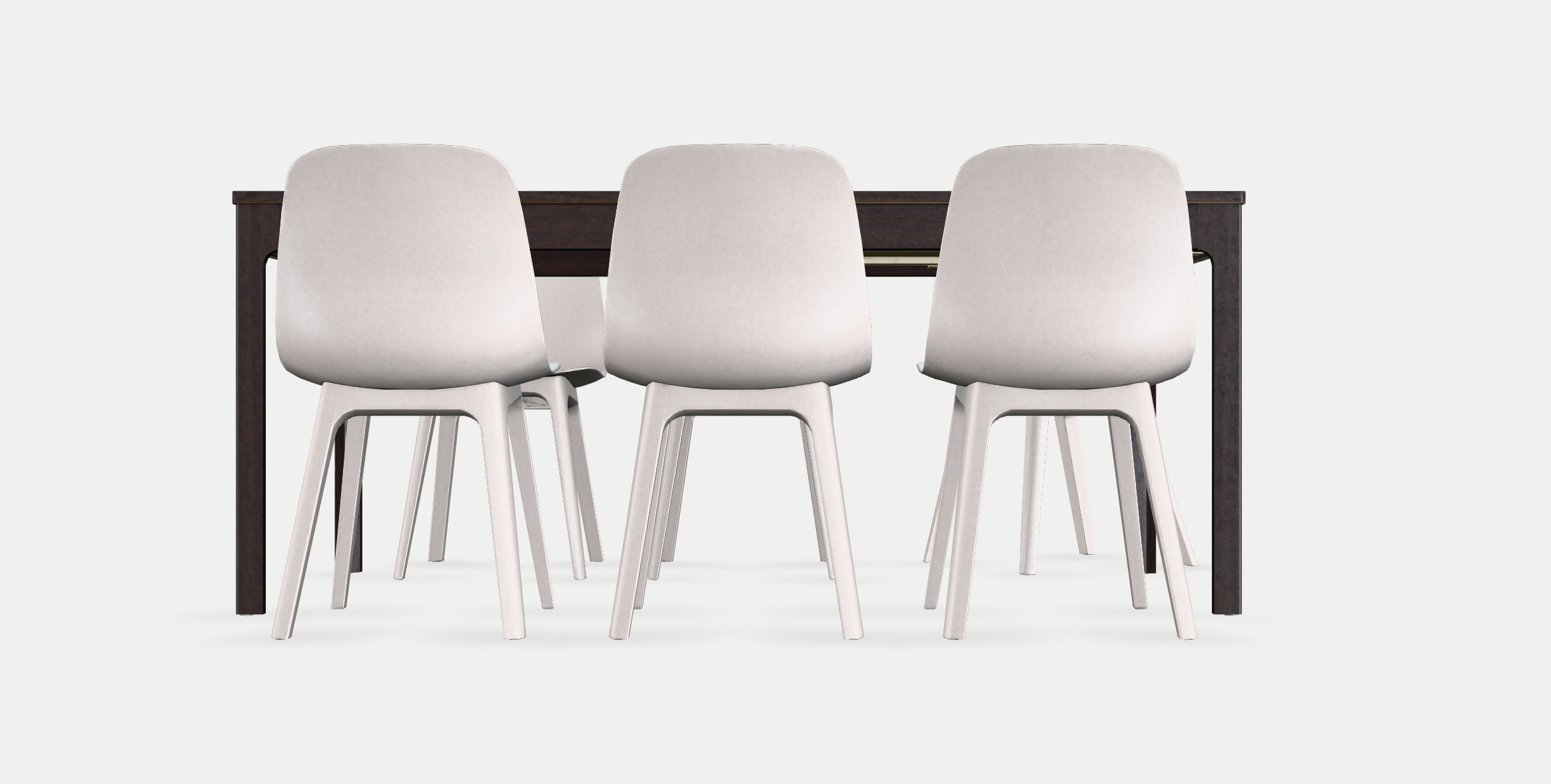 EKEDALEN - ODGER Table and 6 chairs Low-poly 3D model_14