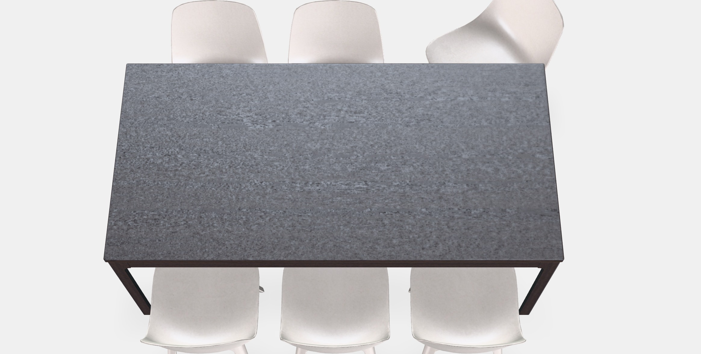 EKEDALEN - ODGER Table and 6 chairs Low-poly 3D model_4