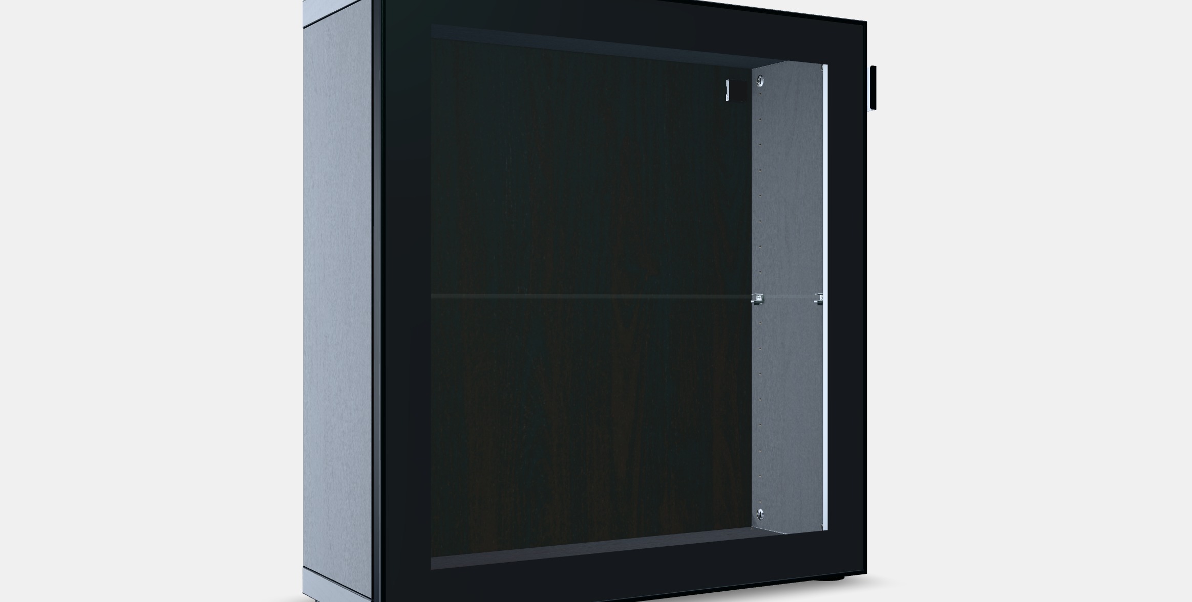 BESTA Shelf unit with glass door 21 Low-poly 3D model_8