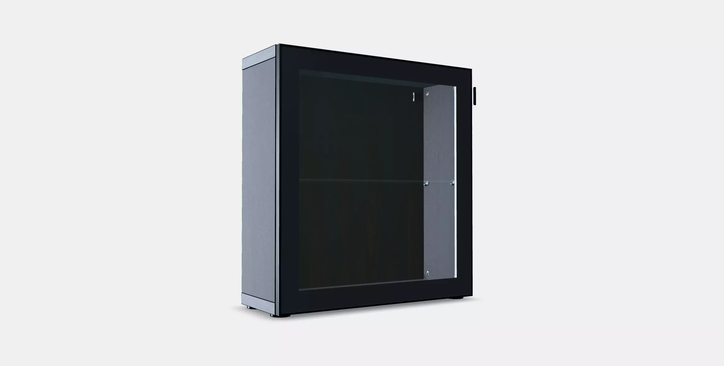 BESTA Shelf unit with glass door 21 Low-poly 3D model_0