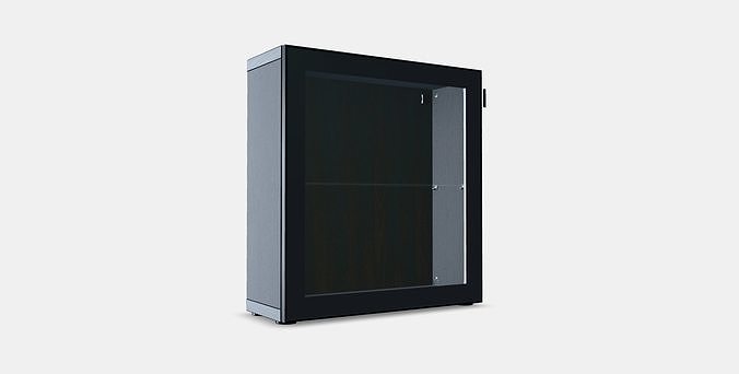 BESTA Shelf unit with glass door 21 Low-poly 3D model