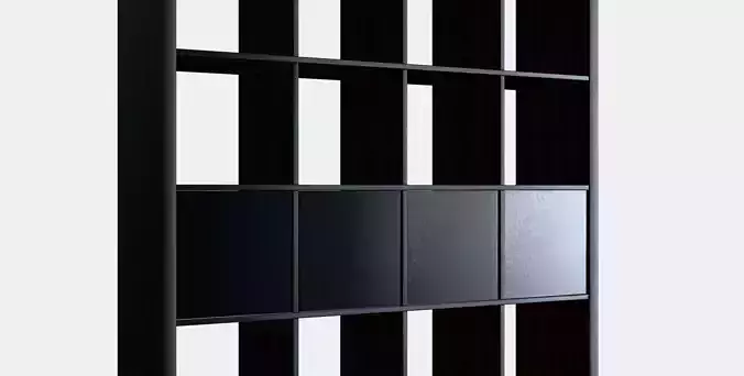 KALLAX Shelving unit with 4 inserts 16 Low-poly 3D model