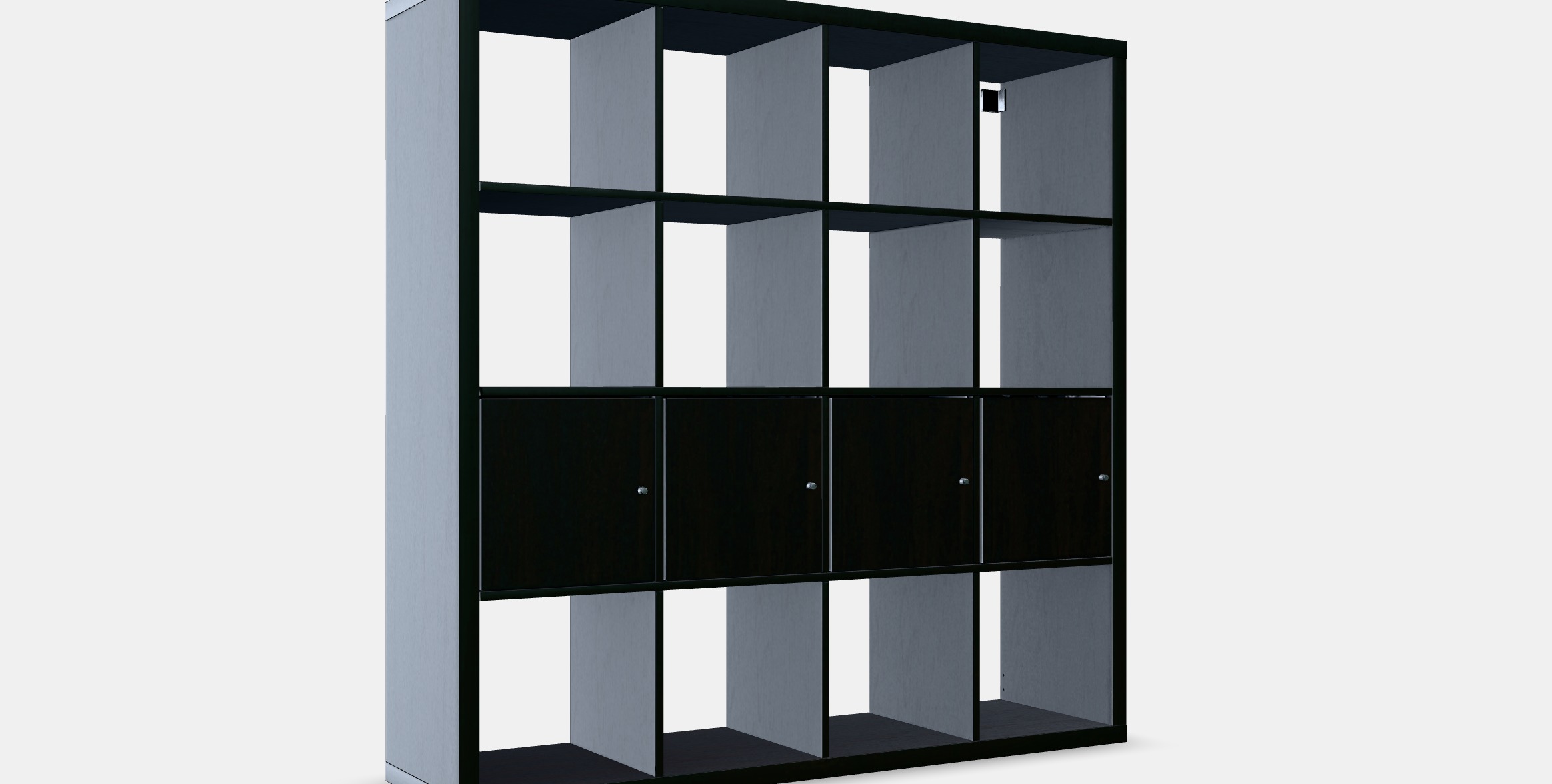 KALLAX Shelving unit with 4 inserts 16 Low-poly 3D model_10