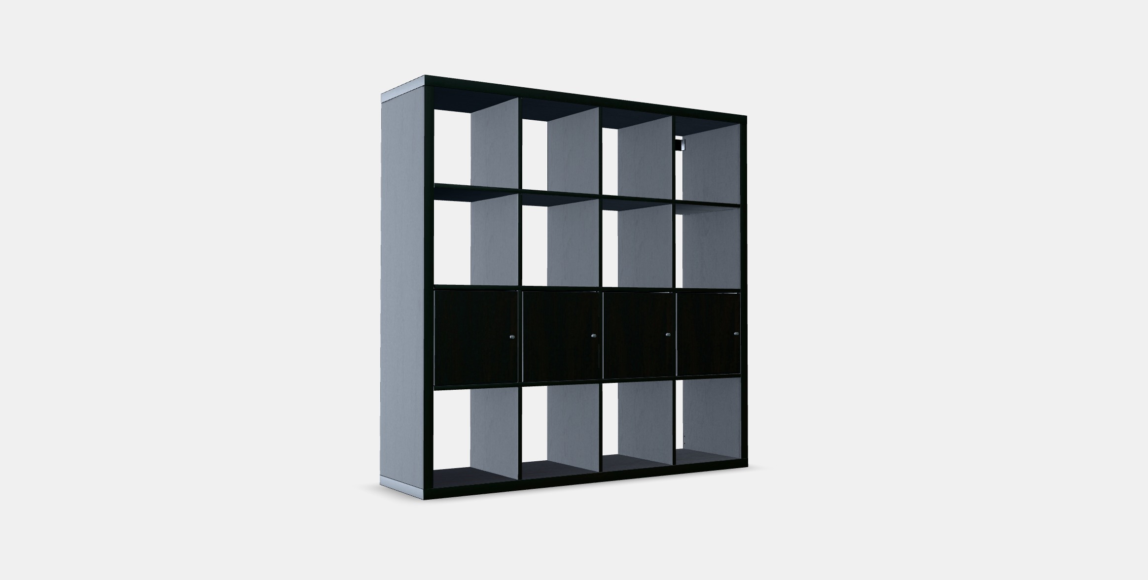 KALLAX Shelving unit with 4 inserts 16 Low-poly 3D model_2