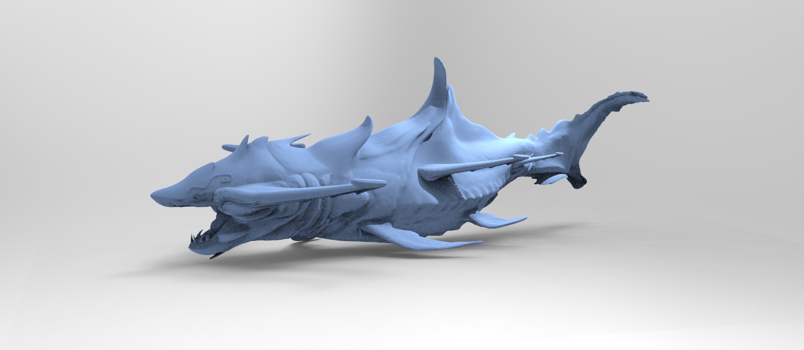 Fantasy Hybrid Shark 2 3D model_1