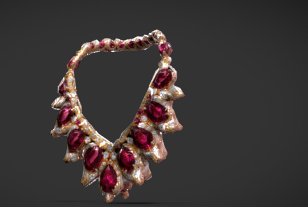 Royal Ruby Necklace 3D Model 3dm stl obj 3D print model 3D print model_2