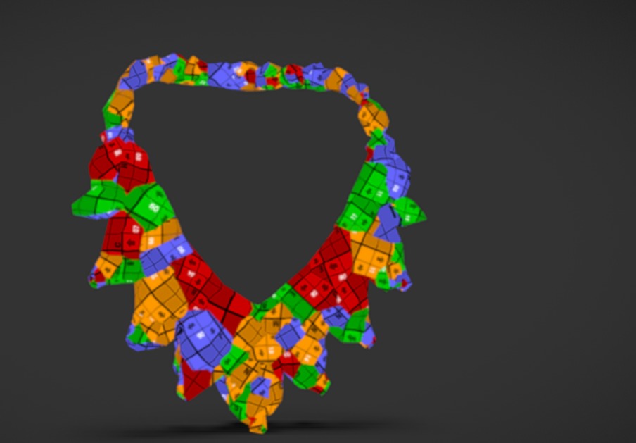 Royal Ruby Necklace 3D Model 3dm stl obj 3D print model 3D print model_13