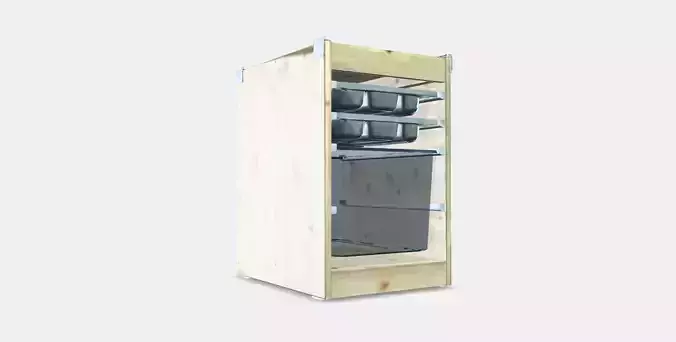 TROFAST Storage combination with box-trays