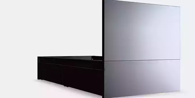 MALM Bed frame high w 2 storage boxes 25