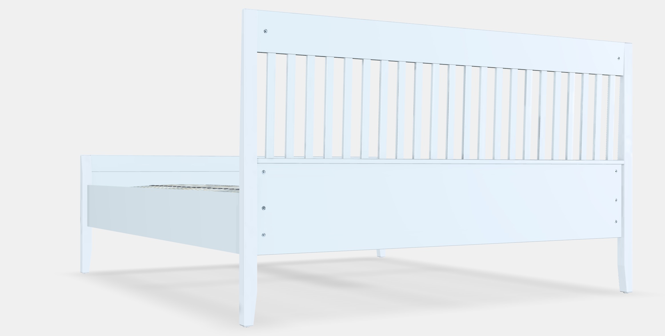 IDANAS Bed frame 19 Low-poly 3D model_2