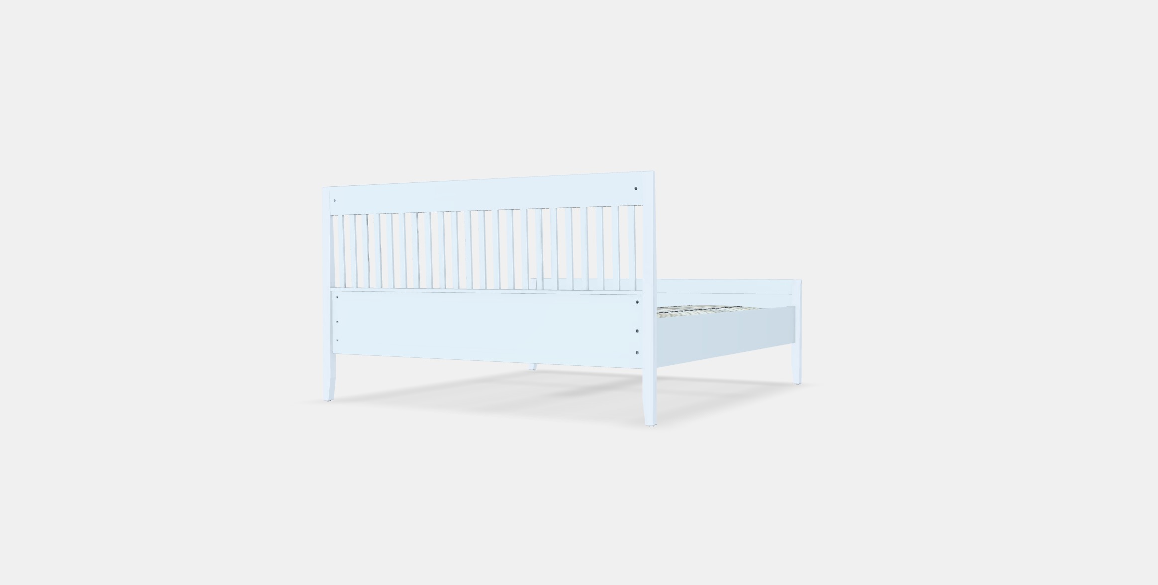 IDANAS Bed frame 19 Low-poly 3D model_5