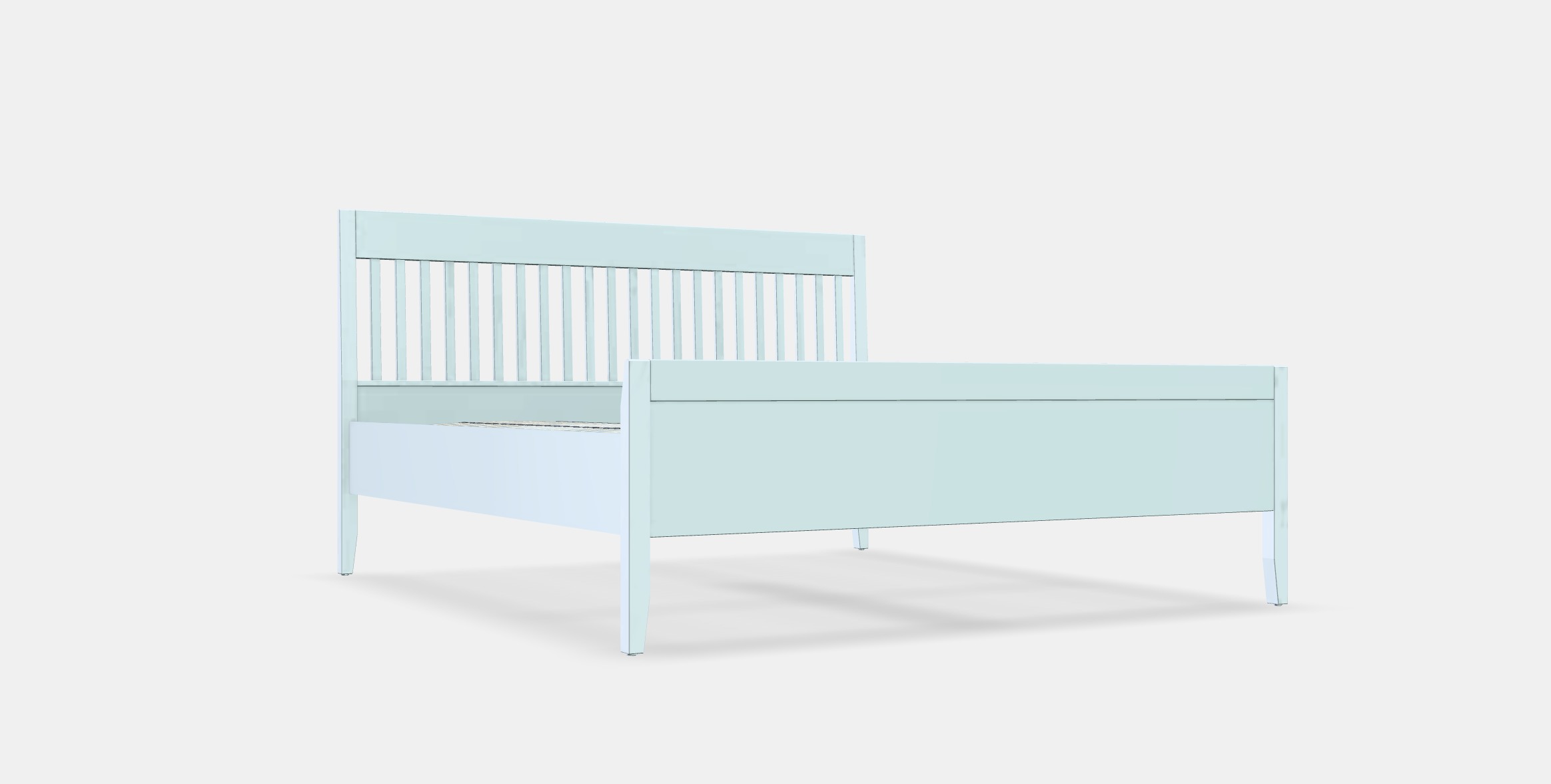 IDANAS Bed frame 19 Low-poly 3D model_9