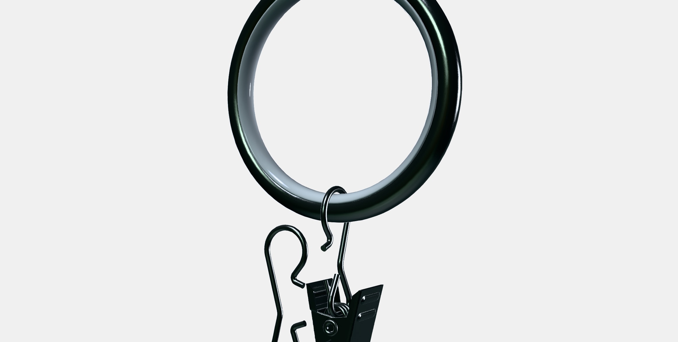 SYRLIG Curtain ring with clip and hook 4 Low-poly 3D model_13