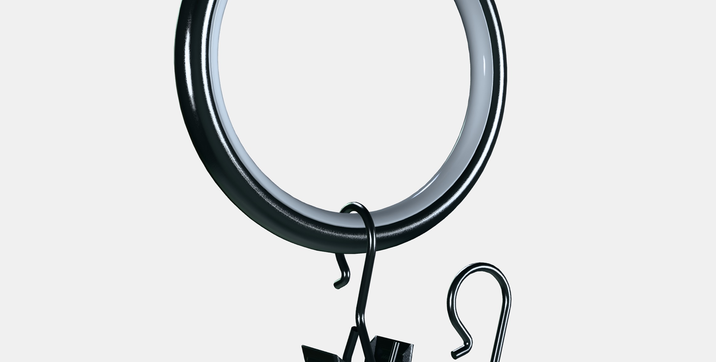 SYRLIG Curtain ring with clip and hook 4 Low-poly 3D model_2