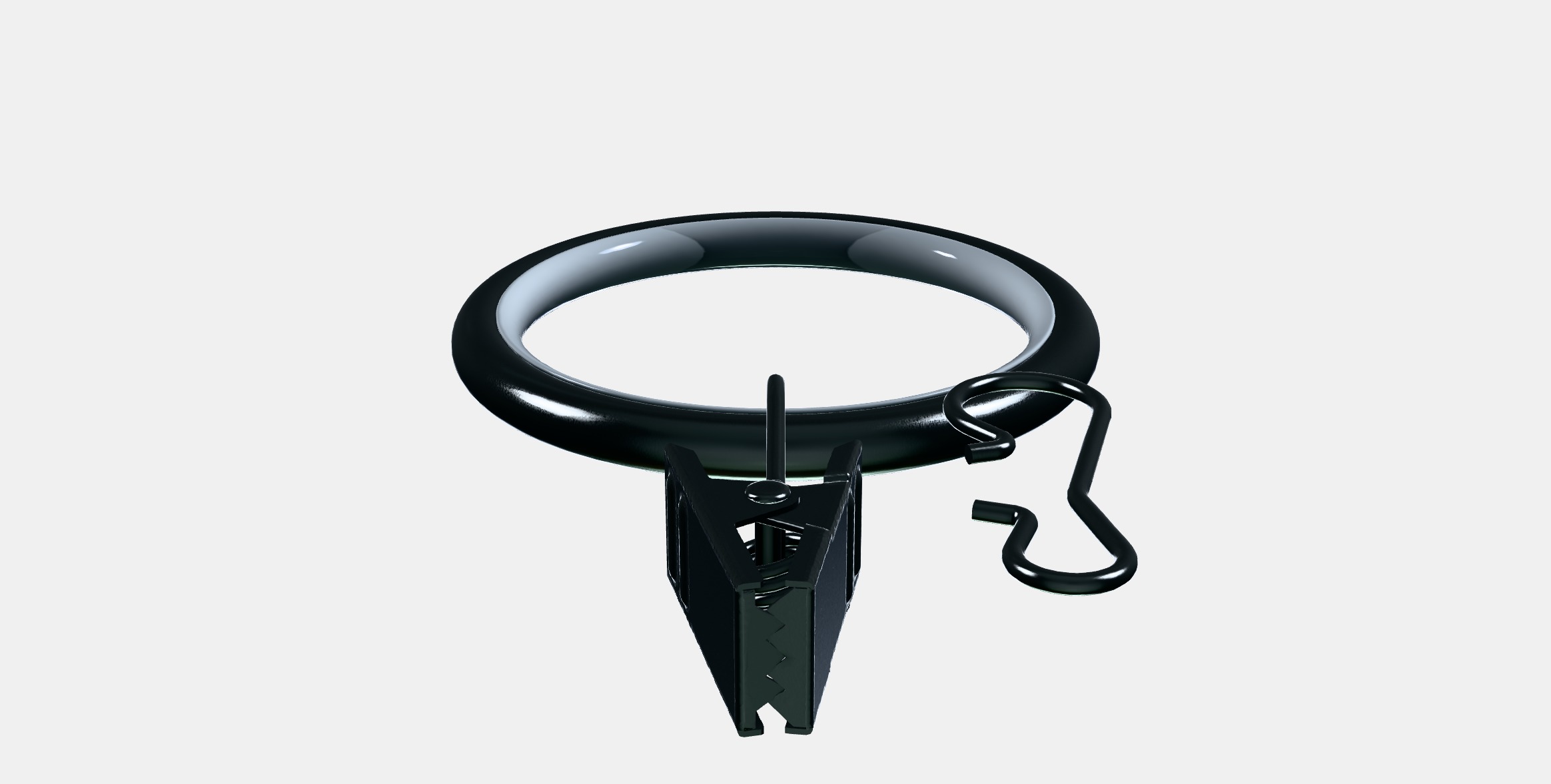 SYRLIG Curtain ring with clip and hook 4 Low-poly 3D model_8
