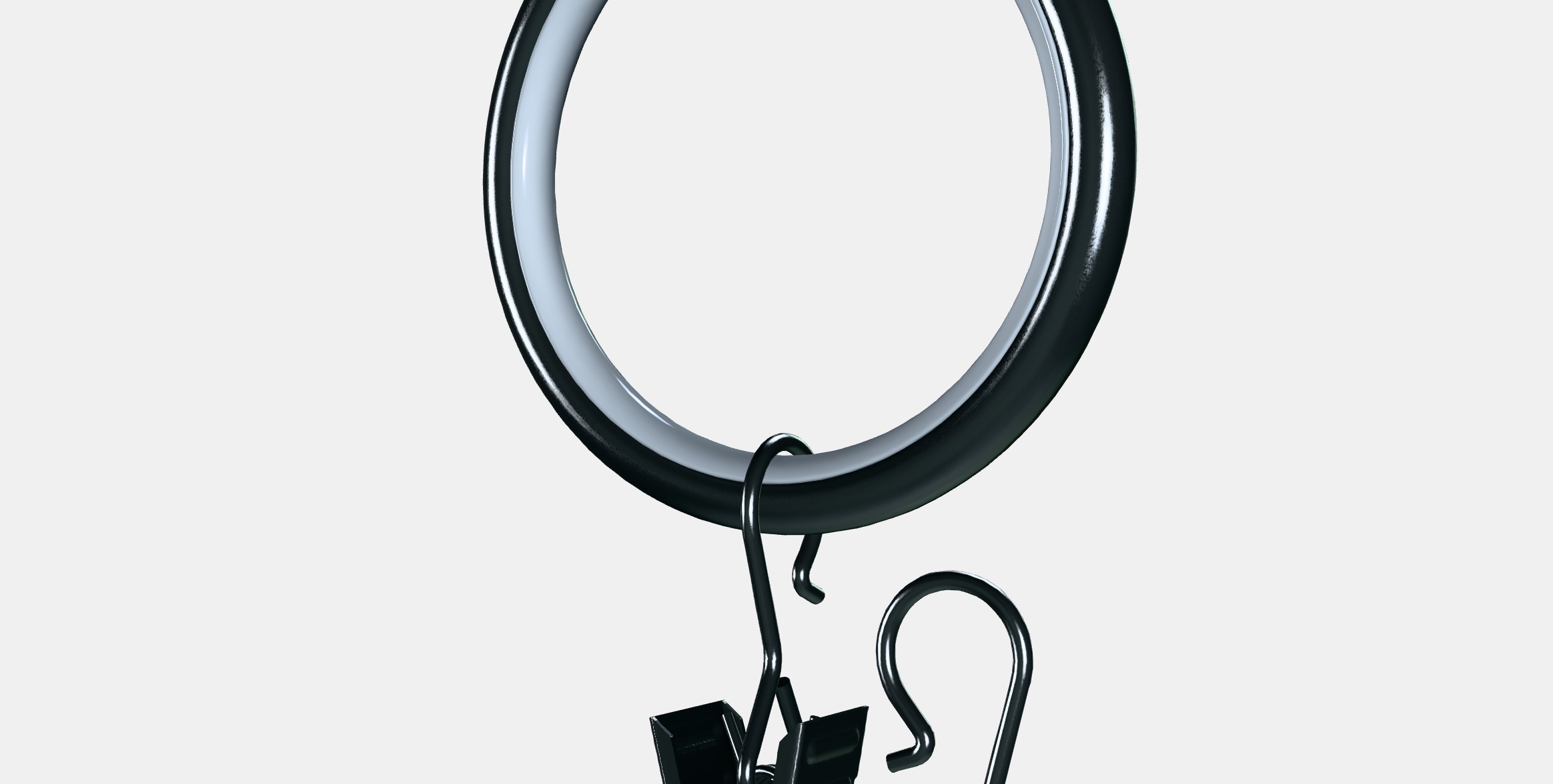 SYRLIG Curtain ring with clip and hook 4 Low-poly 3D model_6