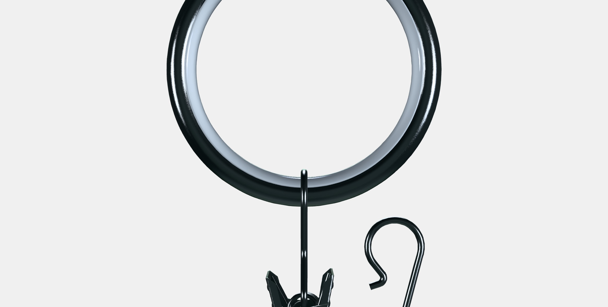 SYRLIG Curtain ring with clip and hook 4 Low-poly 3D model_15