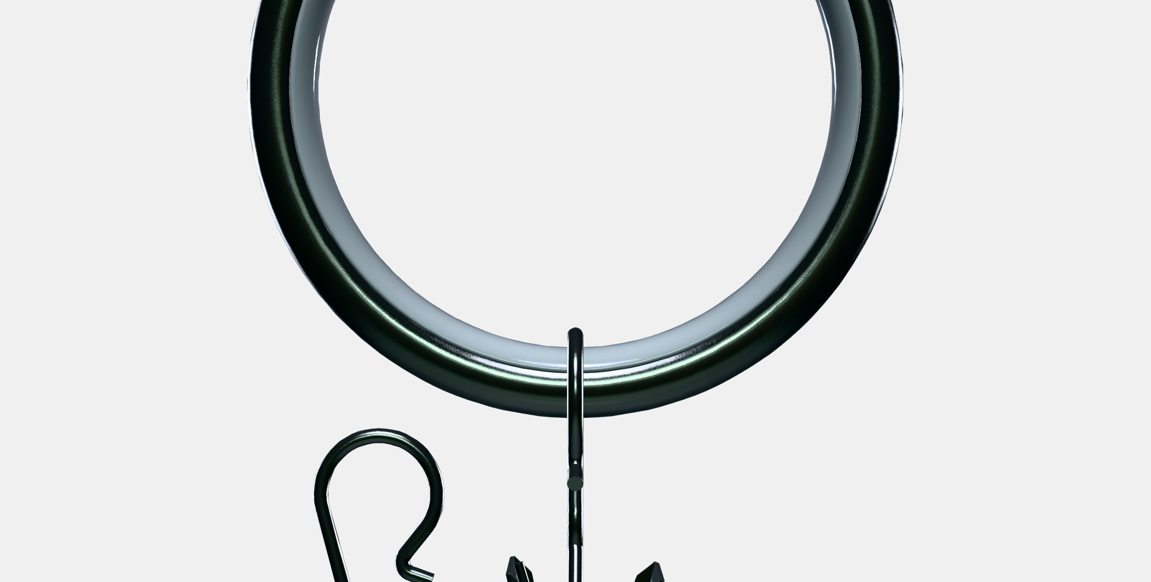 SYRLIG Curtain ring with clip and hook 4 Low-poly 3D model_11