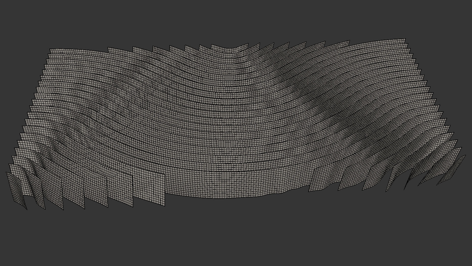 decorative fabric ceiling 3D model_5