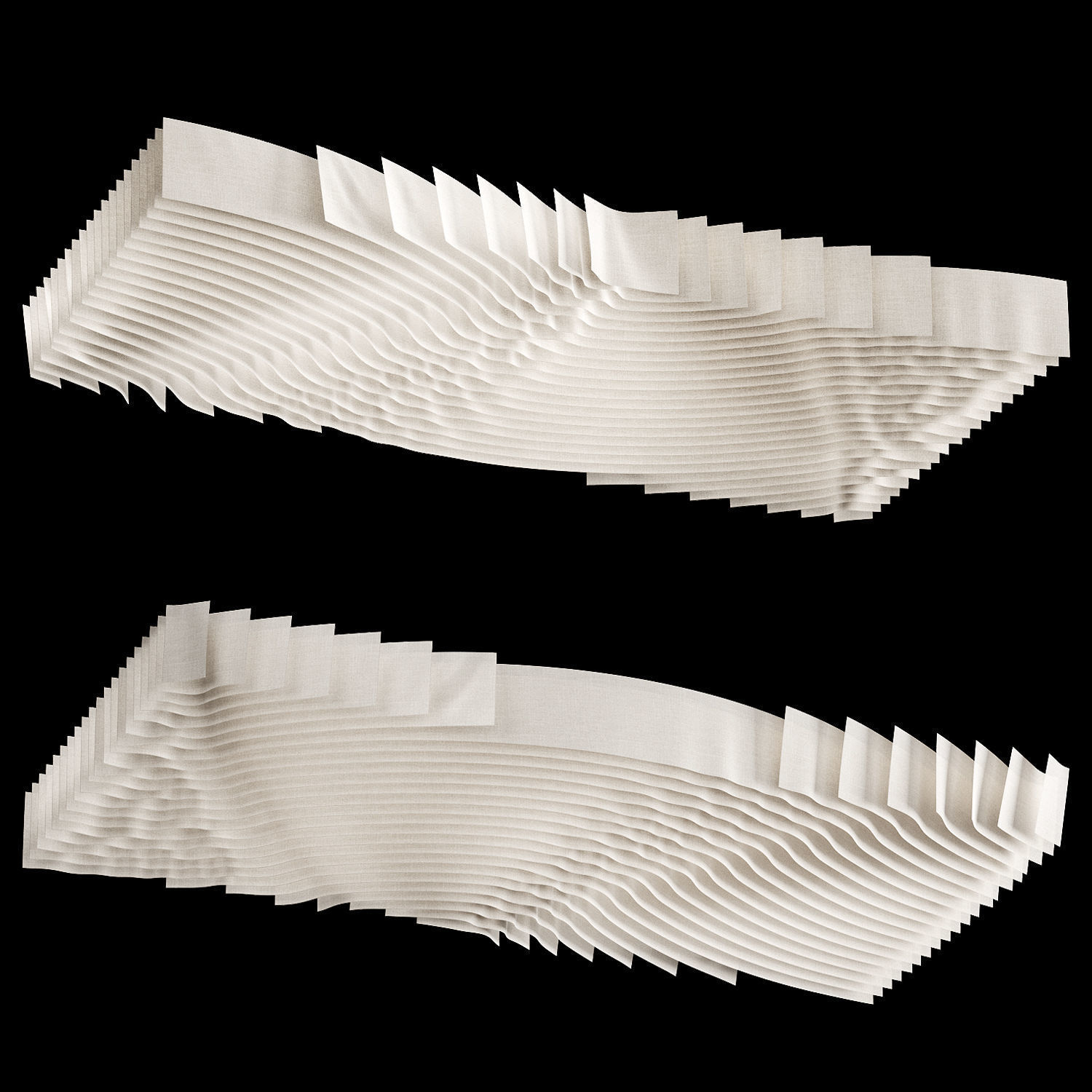 decorative fabric ceiling 3D model_1