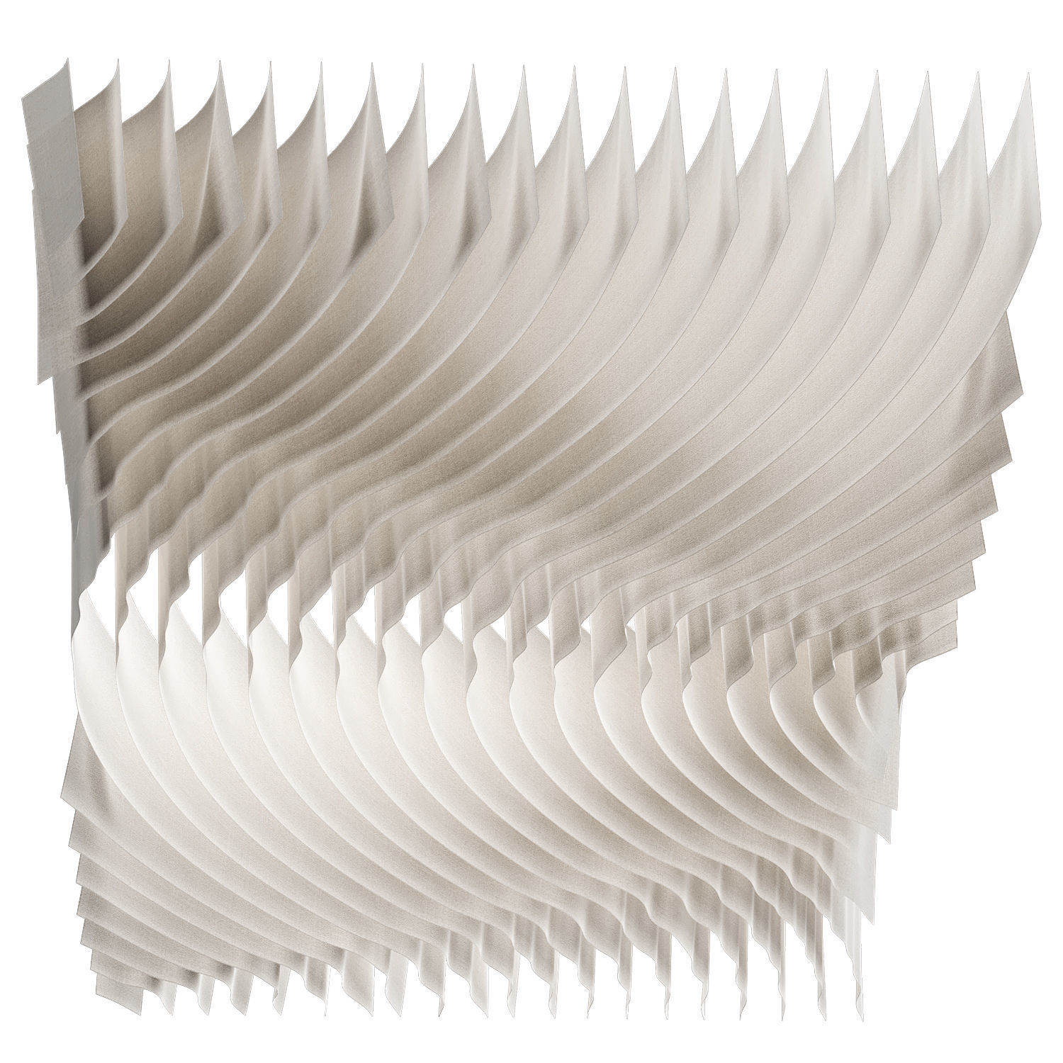 decorative fabric ceiling 3D model_2