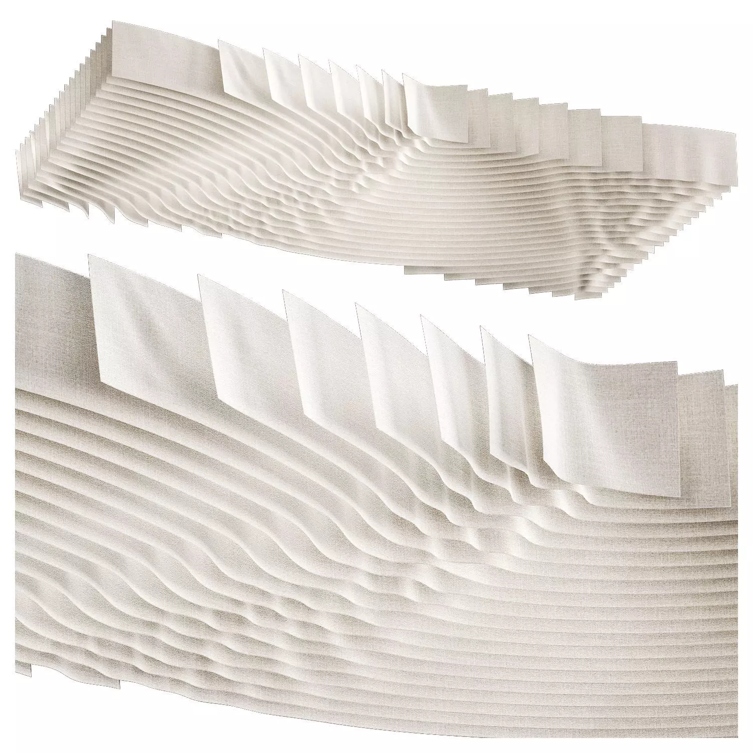 decorative fabric ceiling 3D model_0