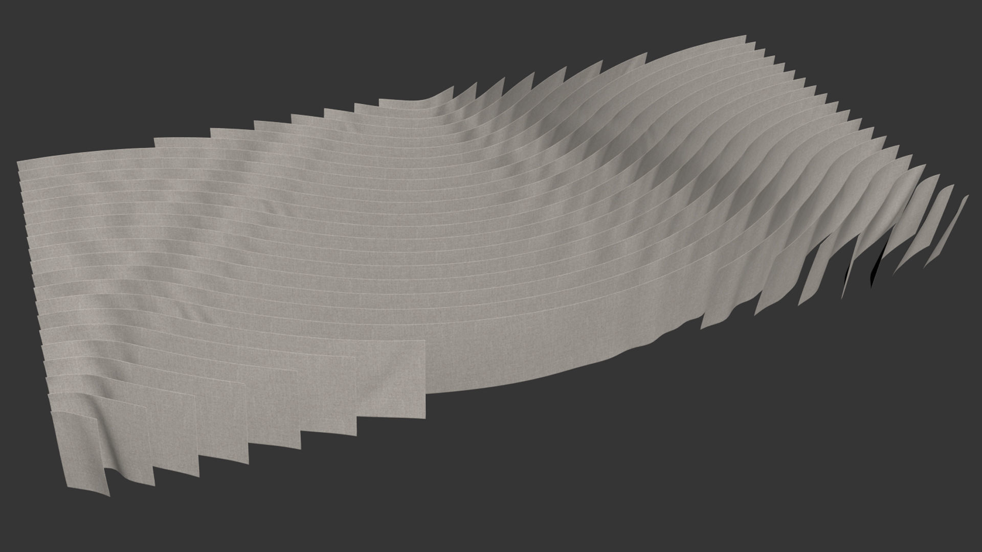 decorative fabric ceiling 3D model_4