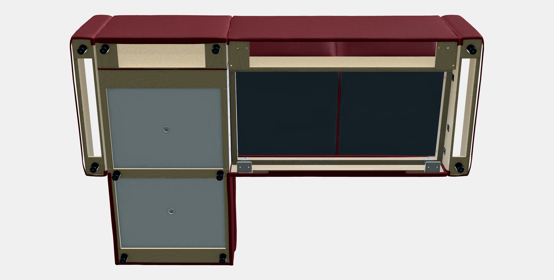 VIMLE Cover for 3-seat sofa 6 Low-poly 3D model_8