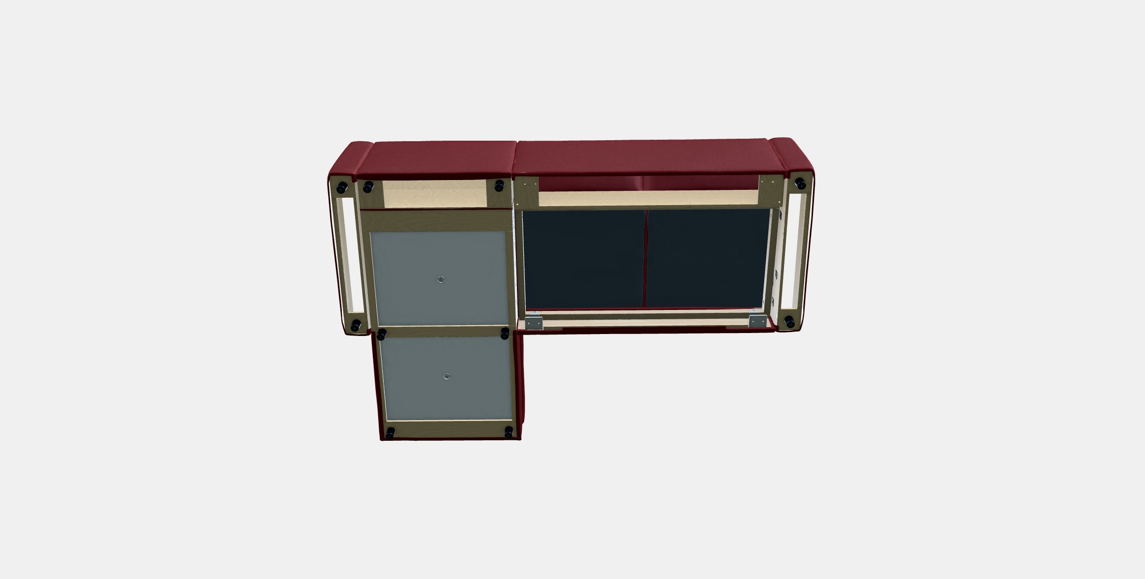 VIMLE Cover for 3-seat sofa 6 Low-poly 3D model_6