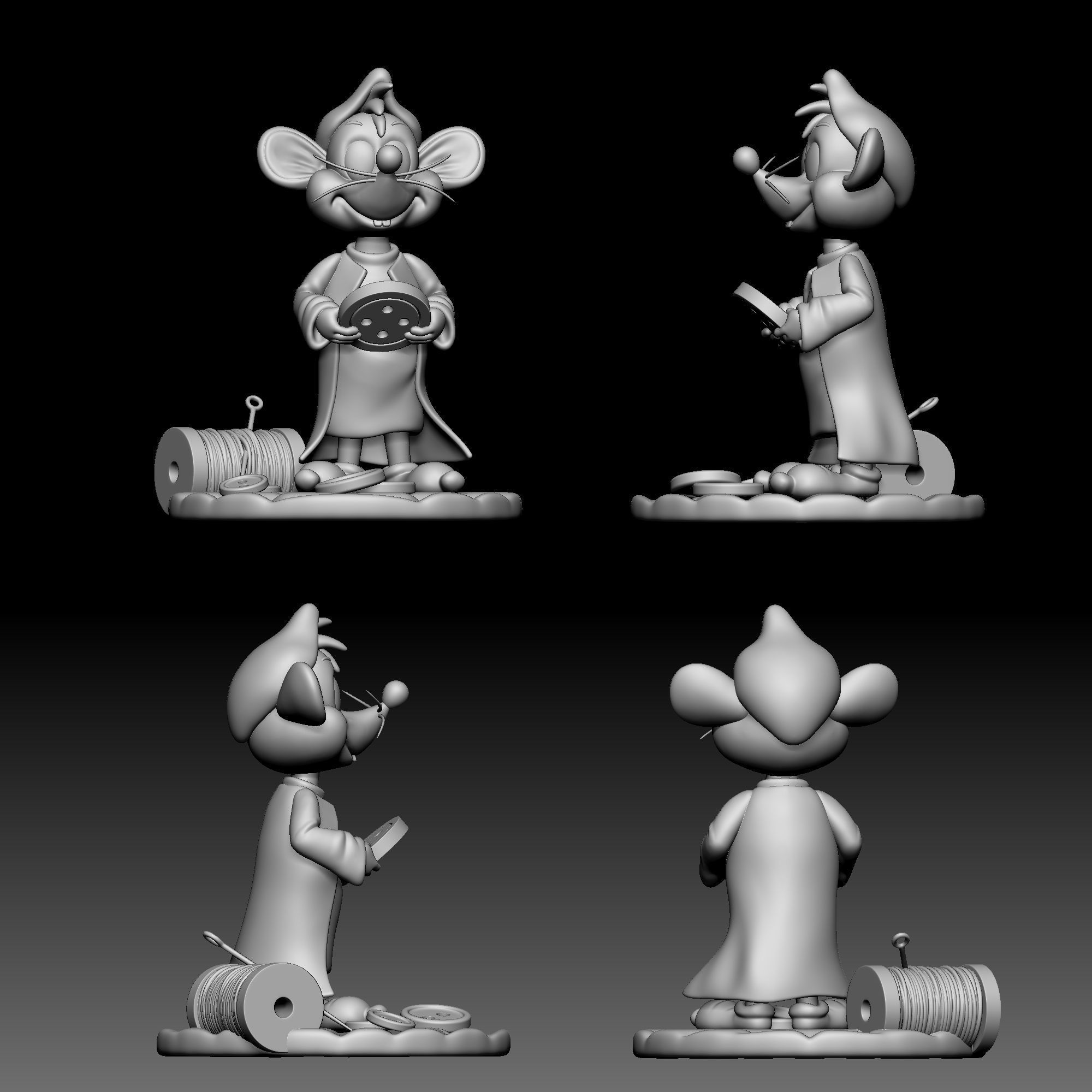 Mouse - Jap - Cinderella - 020 3D print model_9