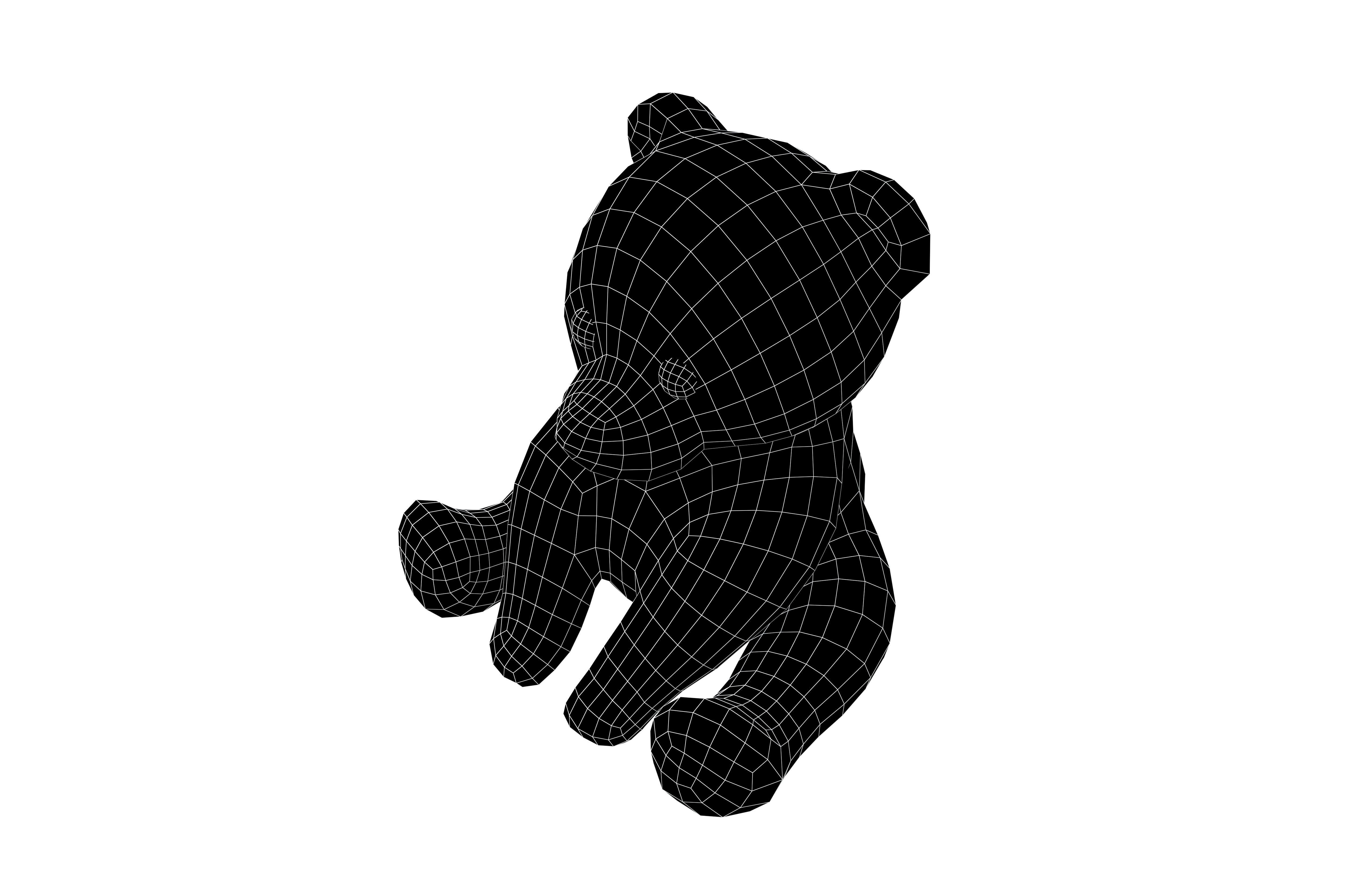 Little Bear Character v1 001 Low-poly 3D model_7