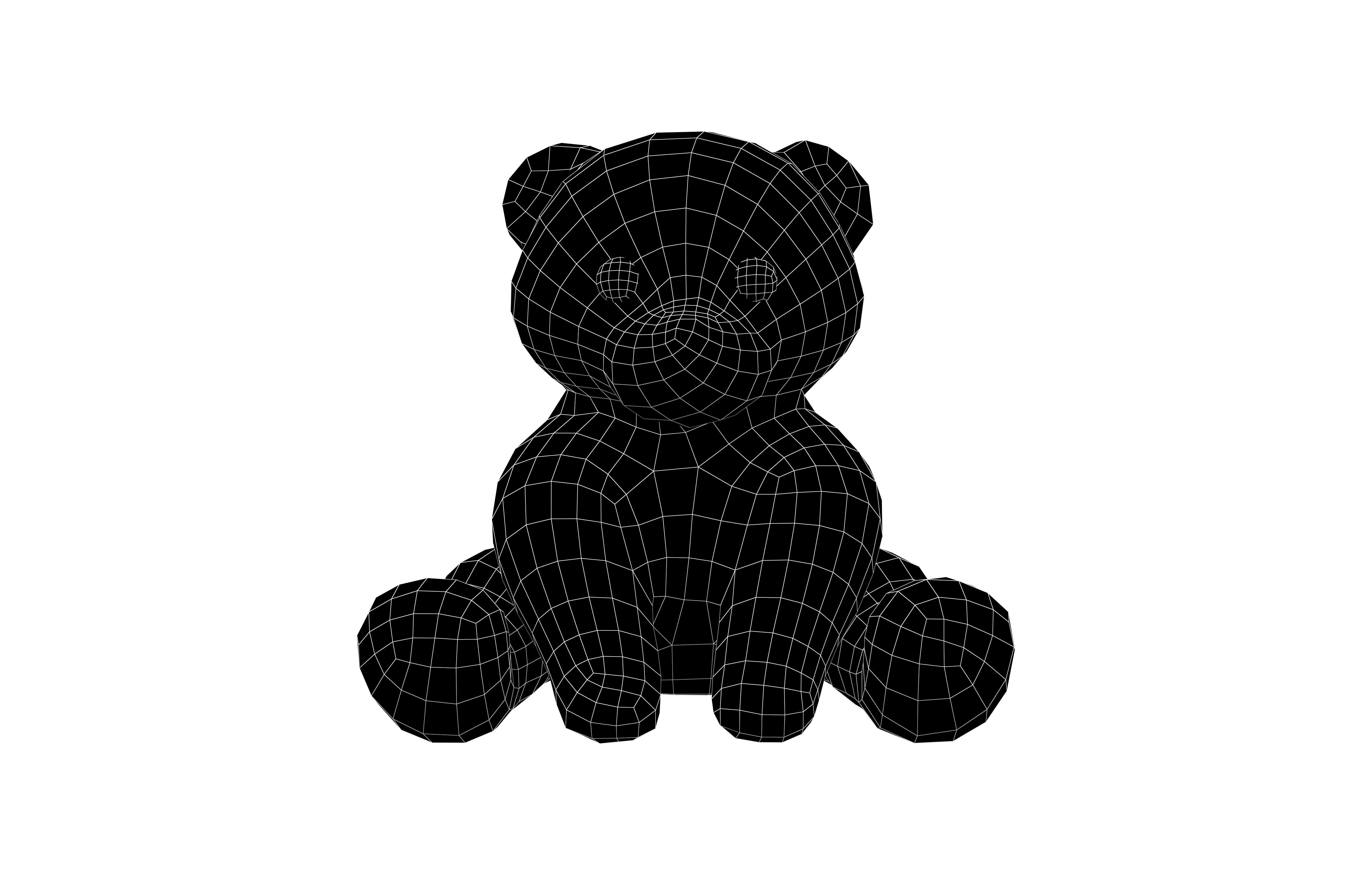 Little Bear Character v1 001 Low-poly 3D model_4