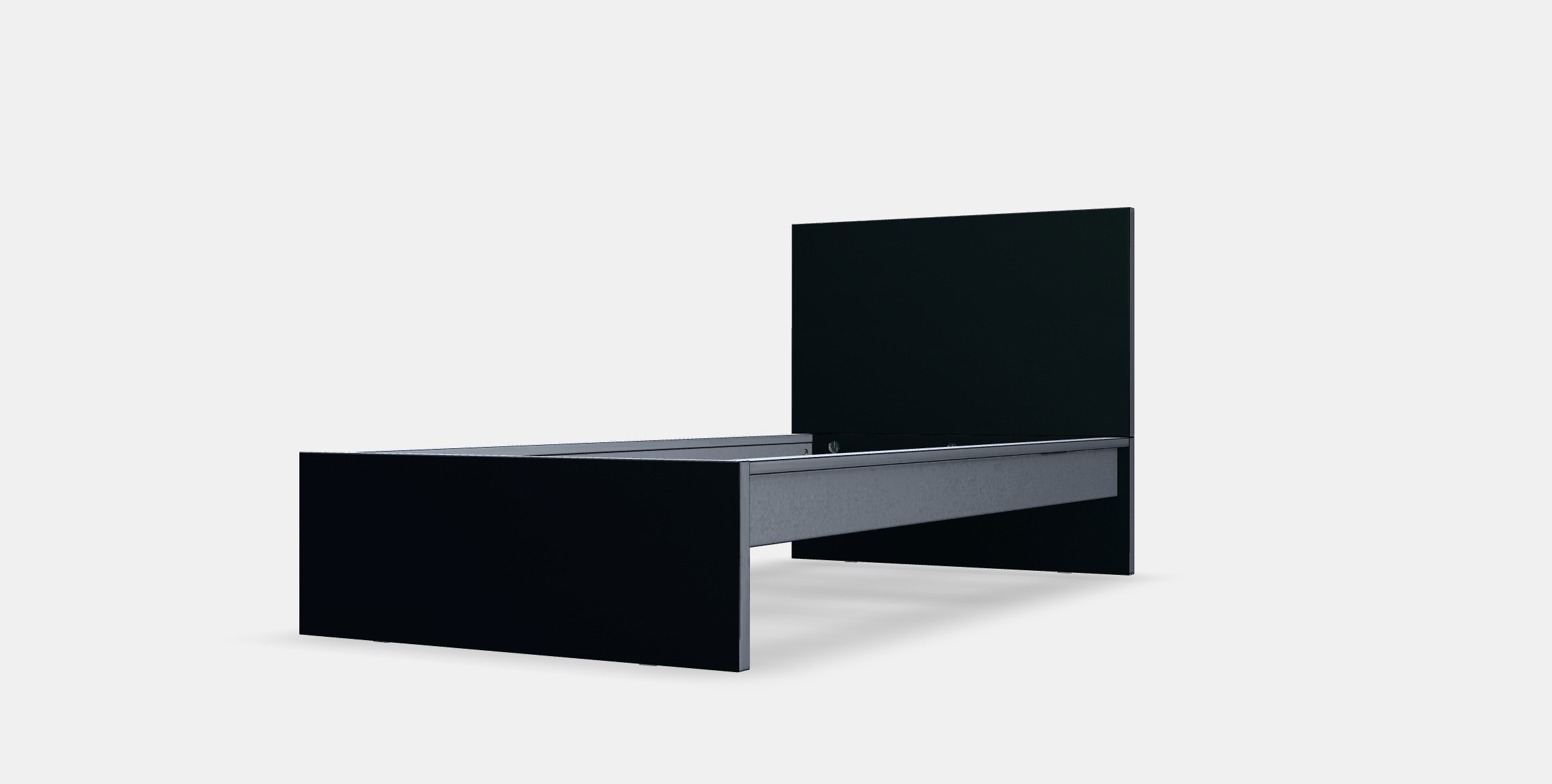 MALM Bed frame high 75 Low-poly 3D model_13