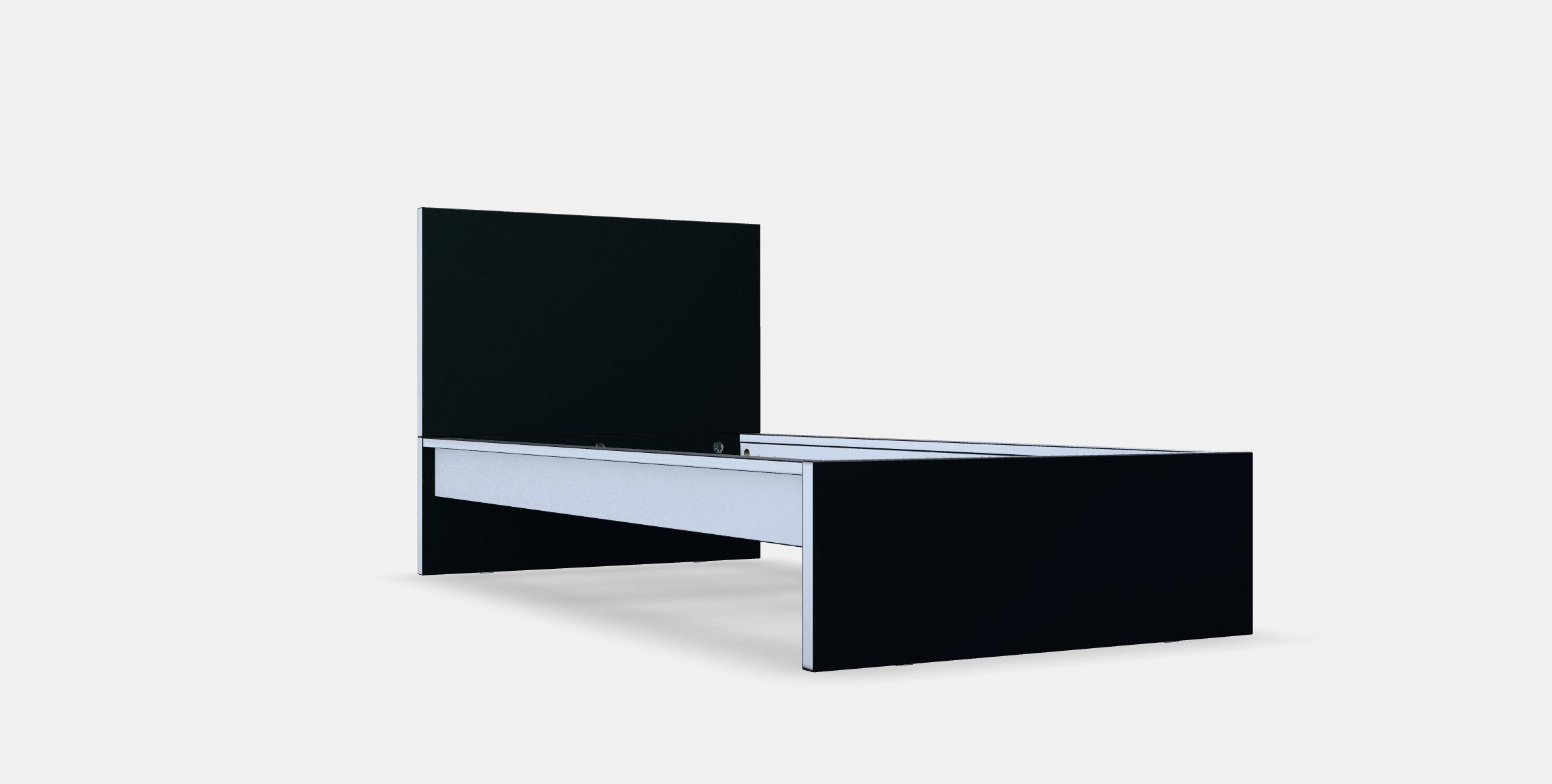 MALM Bed frame high 75 Low-poly 3D model_9