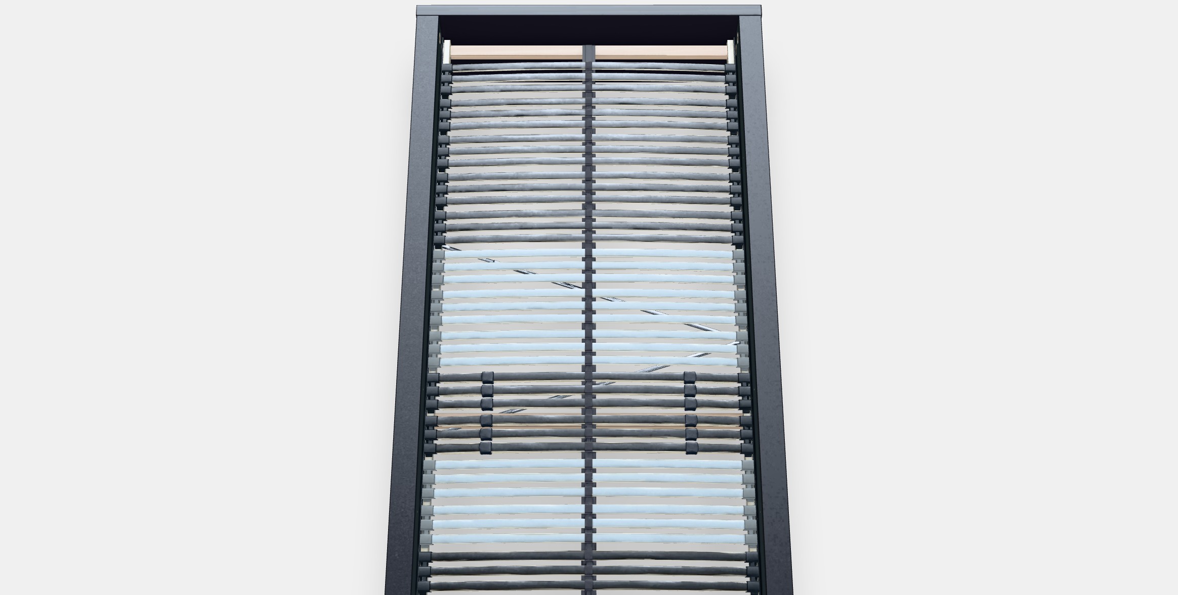 MALM Bed frame high 75 Low-poly 3D model_4