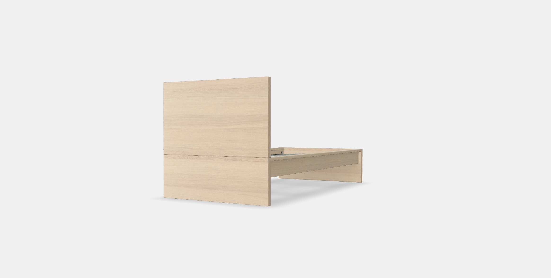 MALM Bed frame high 76 Low-poly 3D model_5