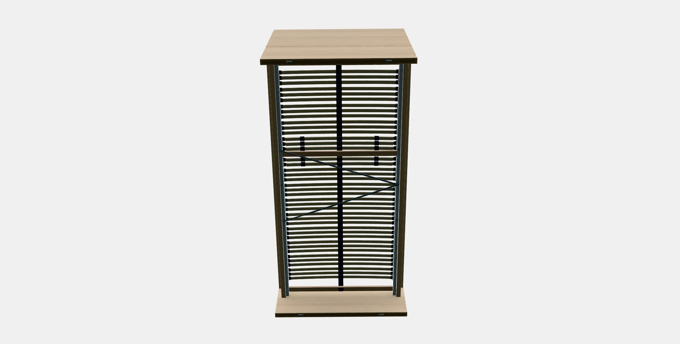 MALM Bed frame high 76 Low-poly 3D model_7