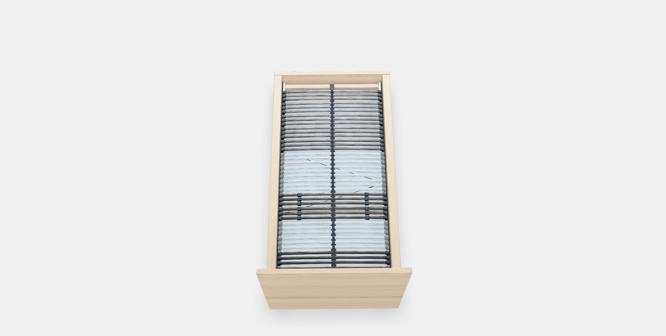 MALM Bed frame high 76 Low-poly 3D model_3