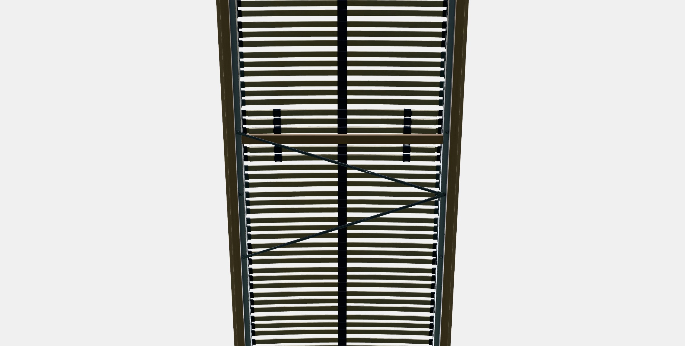 MALM Bed frame high 76 Low-poly 3D model_8