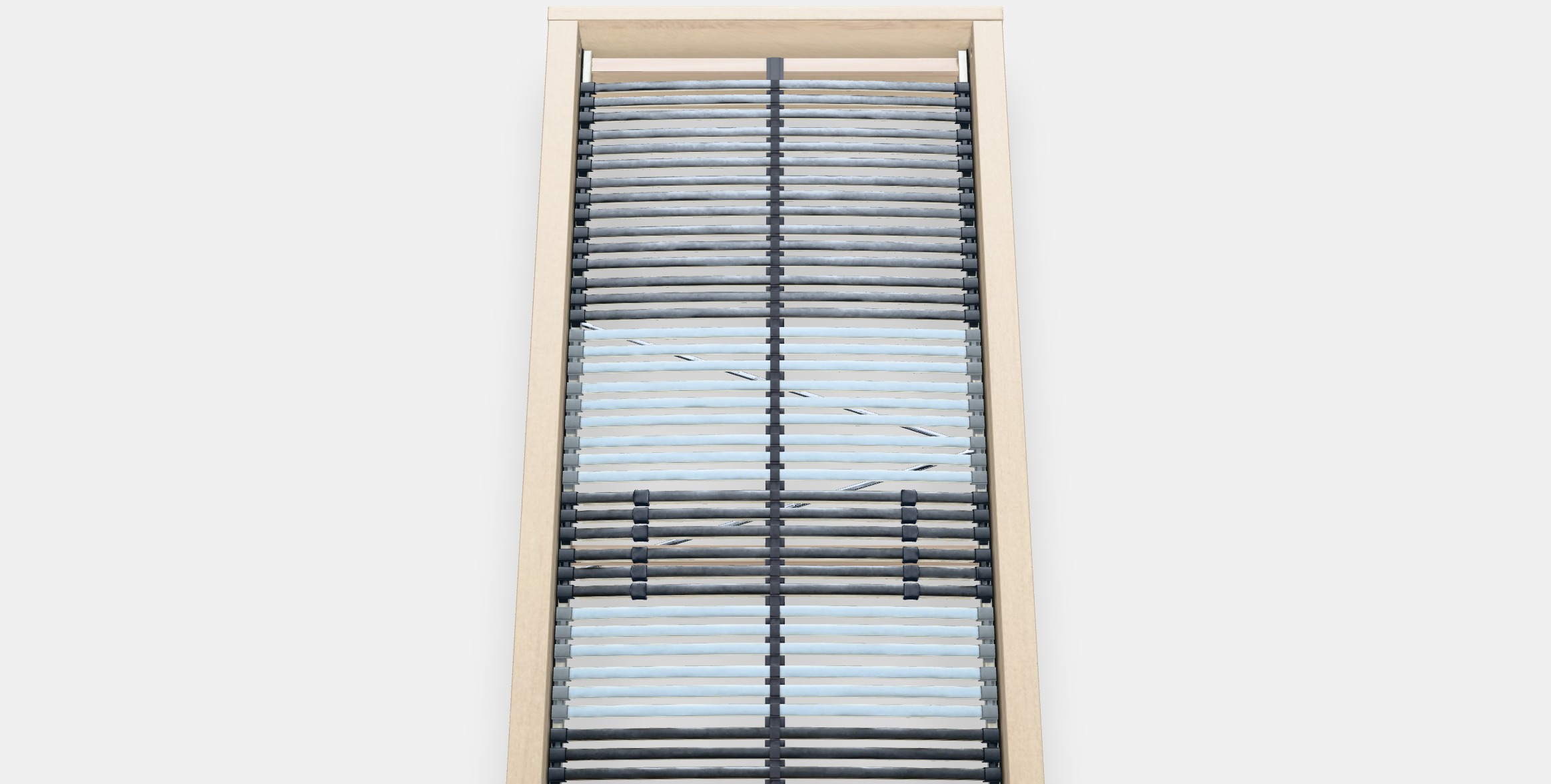 MALM Bed frame high 76 Low-poly 3D model_4