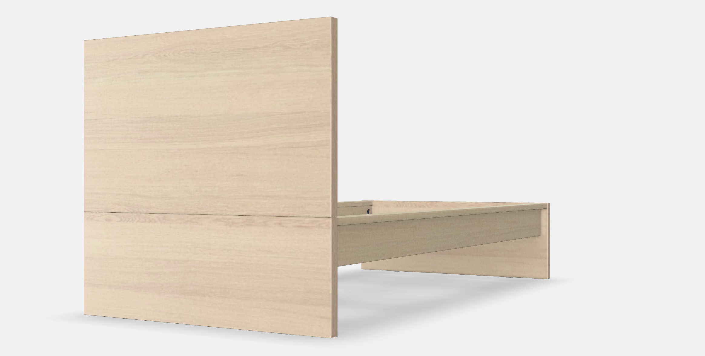 MALM Bed frame high 76 Low-poly 3D model_6