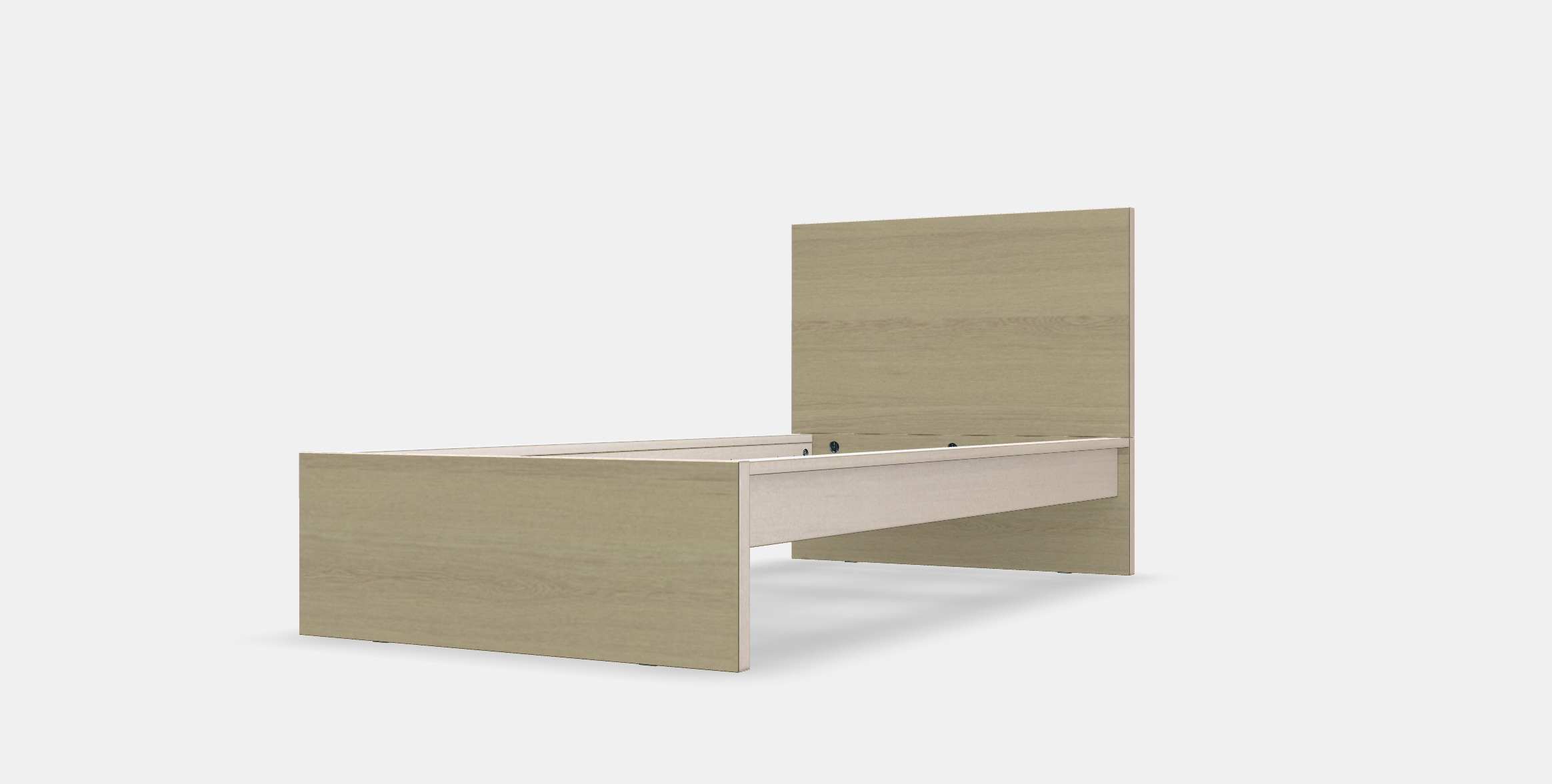 MALM Bed frame high 76 Low-poly 3D model_13