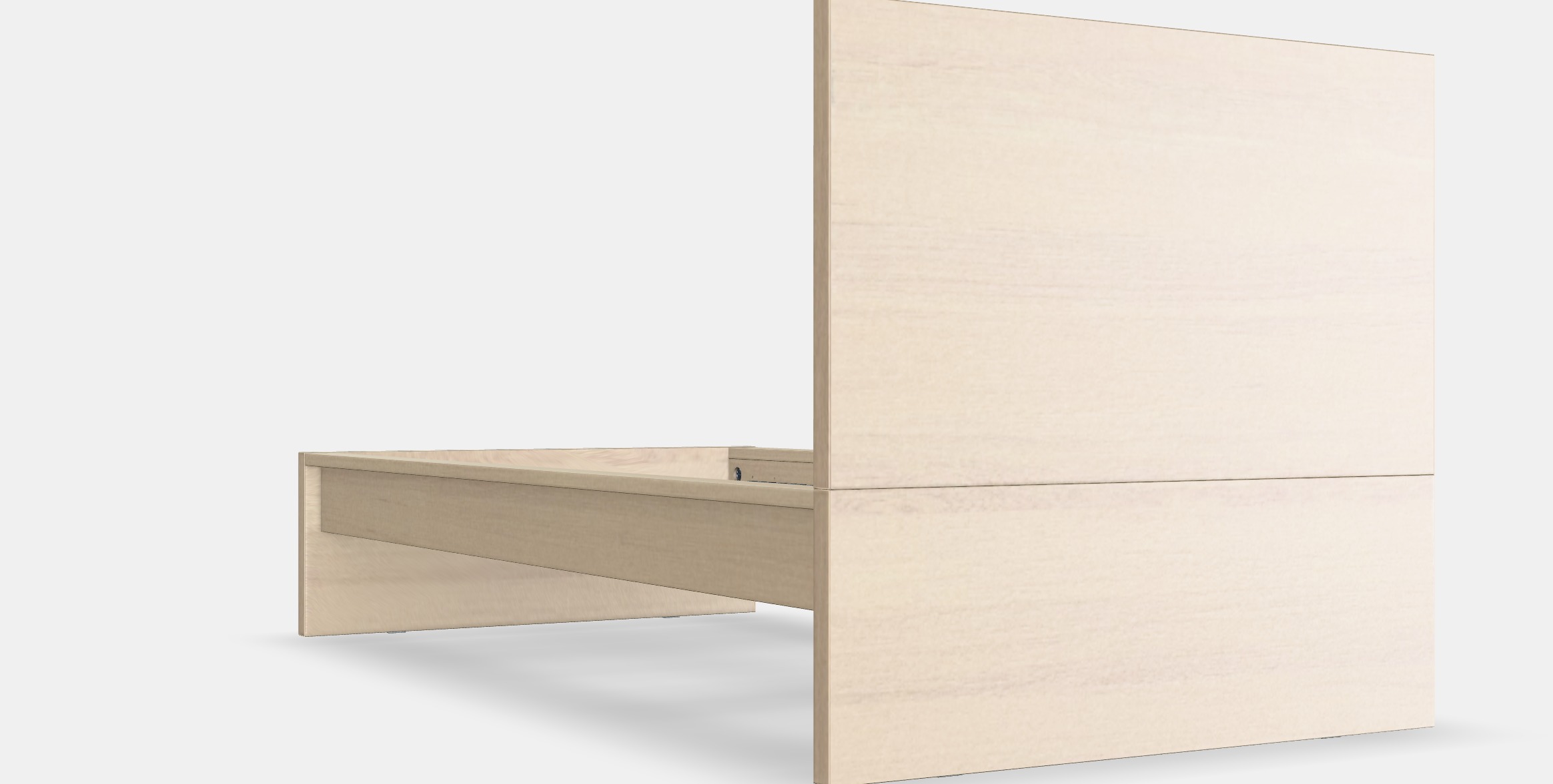 MALM Bed frame high 76 Low-poly 3D model_2