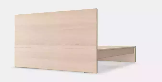 MALM Bed frame high w 2 storage boxes 26