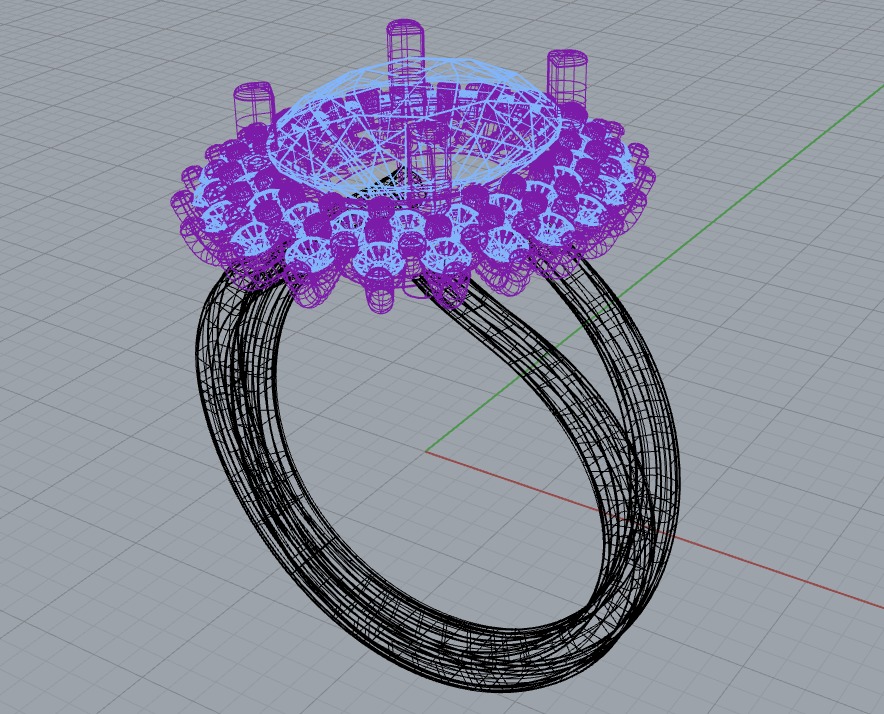 Lady Di Ring Size 6 Double Arm 3D print model_4