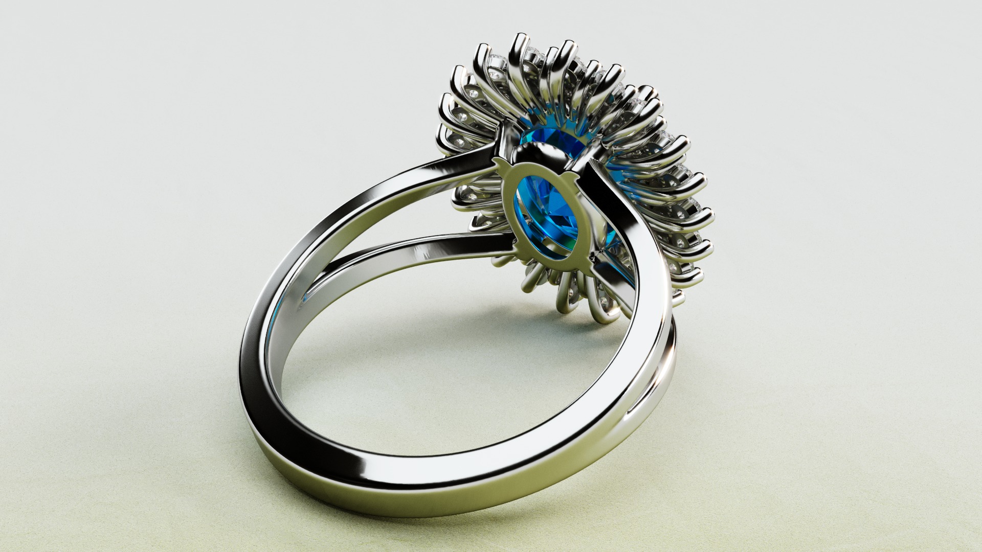 Lady Di Ring Size 6 Double Arm 3D print model_3